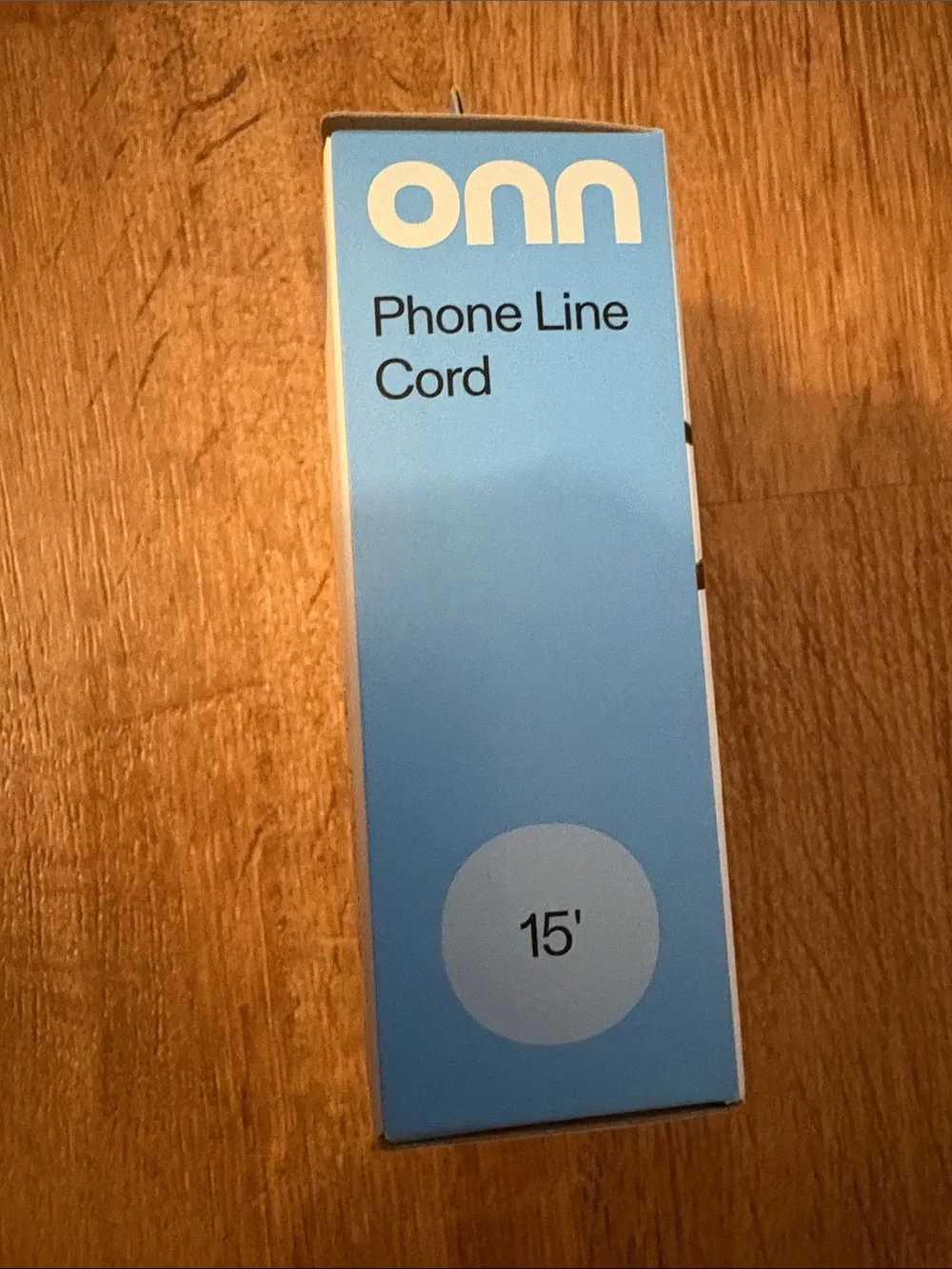 NWT onn 15 ft Black Phone Line Cord Landline Cable